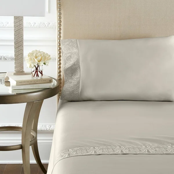Ariane Sheet Set, 100% Giza Egyptian Cotton, Twin, Linen