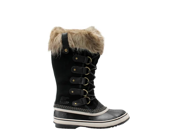 Sorel Women's Joan of Arctic Fur Boots, Black/Stone, 7.5