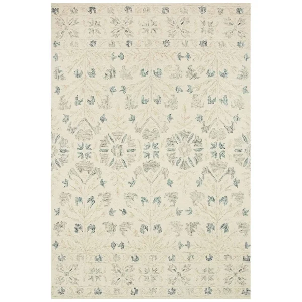 Loloi Norabel NOR-02 Ivory Grey Rug - 8 ft 6 in x 12 ft