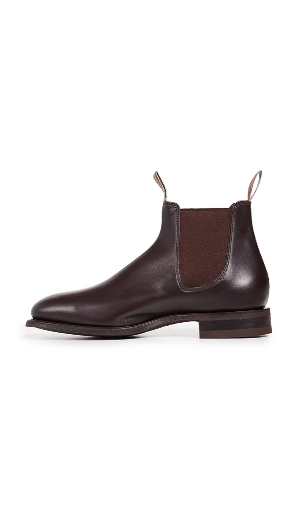 RM Williams Comfort Craftsman Chelsea Boots 6 UK Chestnut, Yearling