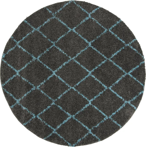 Safavieh ASG742K Arizona Shag Grey, Turquoise Area Rug - 9& x 12&