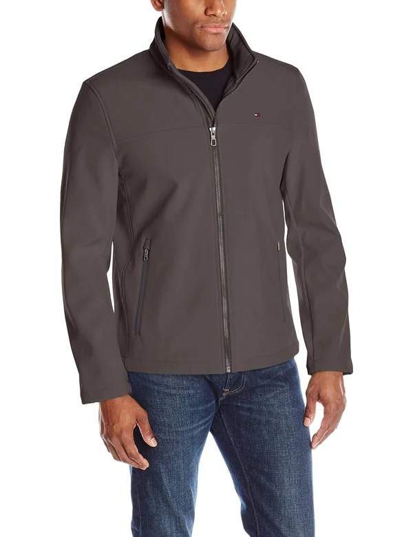 Tommy Hilfiger Legacy Water Resistant Softshell Jacket Men's Jacket Grey : X-Large Tall