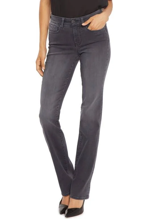 Nydj Women's Marilyn Straight Jeans in Petite in Gilt - Size: 12p