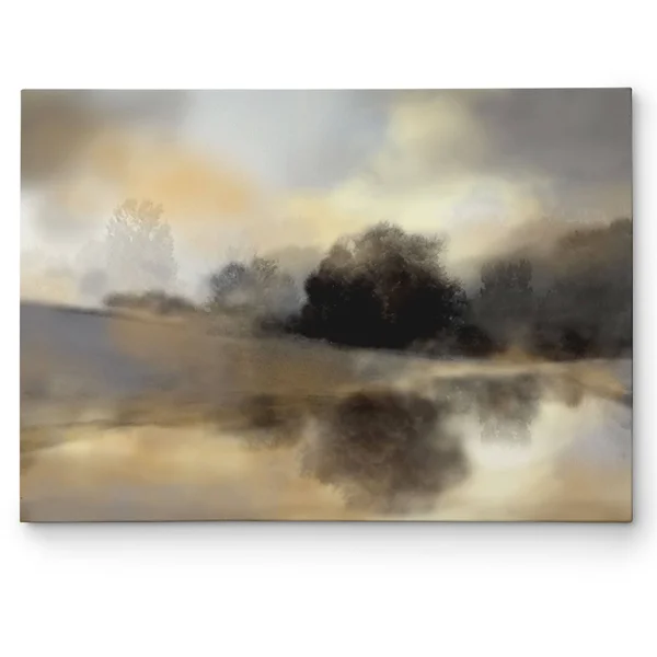 WexfordHome &Misty Pond& by Nan Painting Print on Wrapped Canvas Size: 36x22 H x 48x22 W x 2x22 D