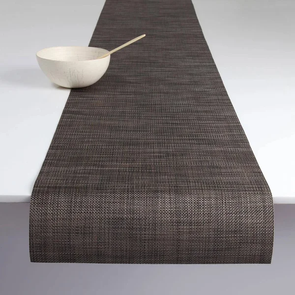 Chilewich Mini Basketweave Table Runner - Dark Walnut - 14 x 72
