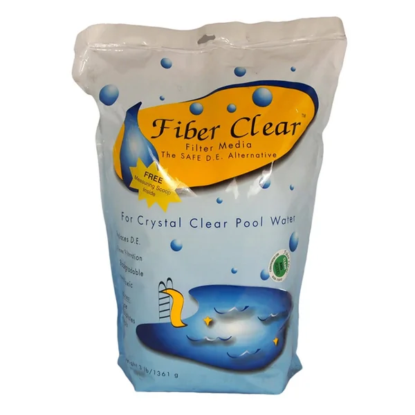 Fiber Clear 4003DC-02 Cellulose Filter Media D.E. Alternative for Swimming Pools - 3-Pounds, 2-Pack