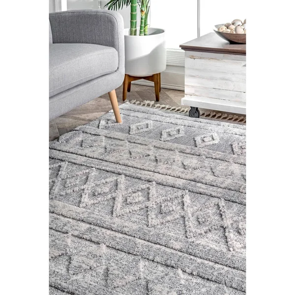 nuLOOM Diamond Shaggy Devonte Area Rug, Size: 7& 10 inch x 10& 10 inch