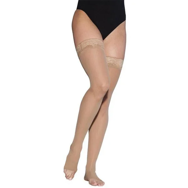 Sigvaris, EverSheer, 20-30 mmHg, Thigh High Open Toe-Small Short