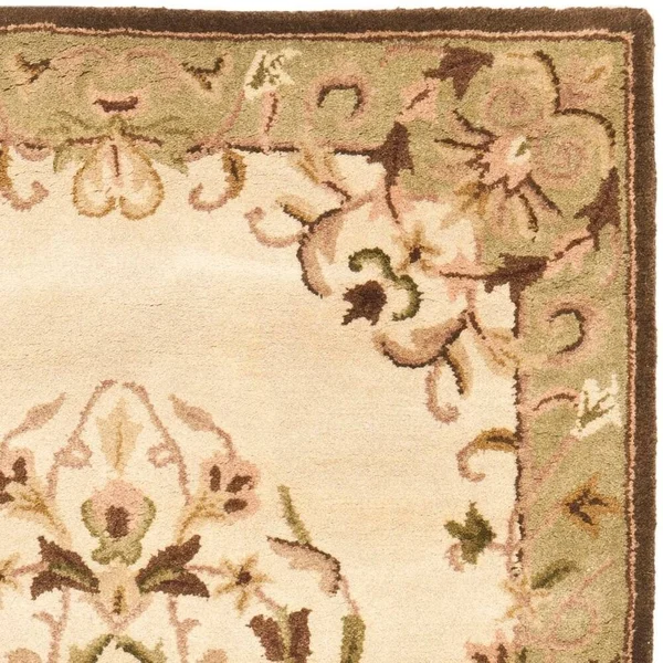 Safavieh Heritage HG640A Area Rug - Beige/Green - Size 4& x 4& Round
