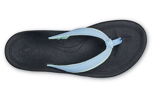 Olukai Punua Women's Beach Sandals Cloud Blue - Black - 5