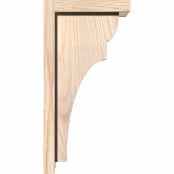 7 1/2x22W x 10x22D x 14x22H Yorktown Smooth Corbel w/Backplate - Douglas Fir