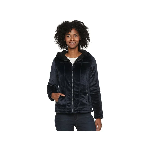 Women's Weathercast Hooded Fleece Jacket - Size: Medium, Grey