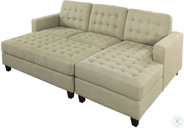 Norma Beige Sectional by Furniture of America