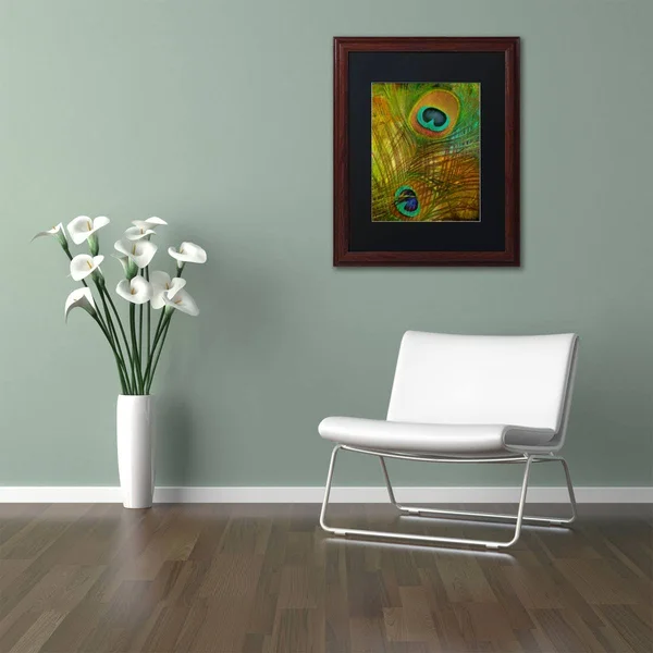 Trademark Fine Art &Peacock Candy II& by Color Bakery Framed Graphic Art - Size: 14x22 H x 11x22 W x 0.5x22 D - Mat Color: Black