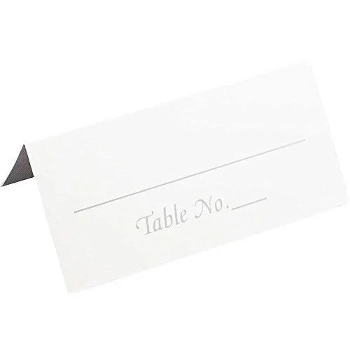 Jam Paper Foldover Wedding Table Place Cards, 2 x 4 1/4, White with Gold Double Border Placecards, 100/Pack (312125229)