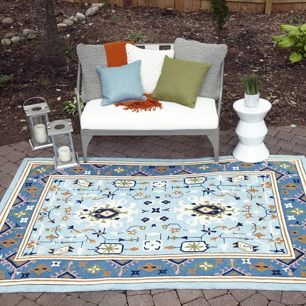 Momeni Veranda VR-71 Blue Rug - 3 ft 9 in x 5 ft 9 in