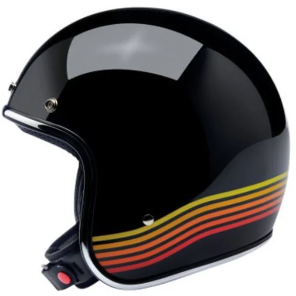 Biltwell Bonanza Helmet - Gloss Black Spectrum - Small