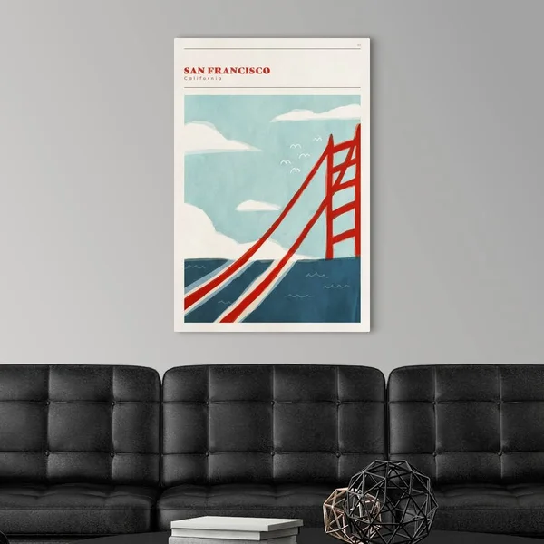 Mid Century City - San Francisco, Canvas Wall Art, 24x36, Great Big Canvas