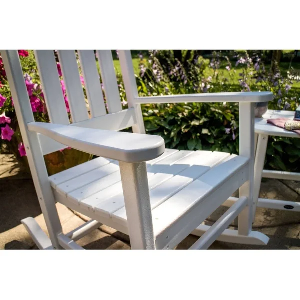 POLYWOOD Vineyard 3-Piece Rocking Set (White) - 20.75" x 16.25" x 19.25"