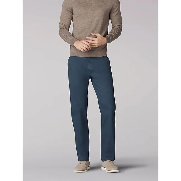 Lee Extreme Comfort Men's Straight Fit Khaki Pants - 34 32, Blue