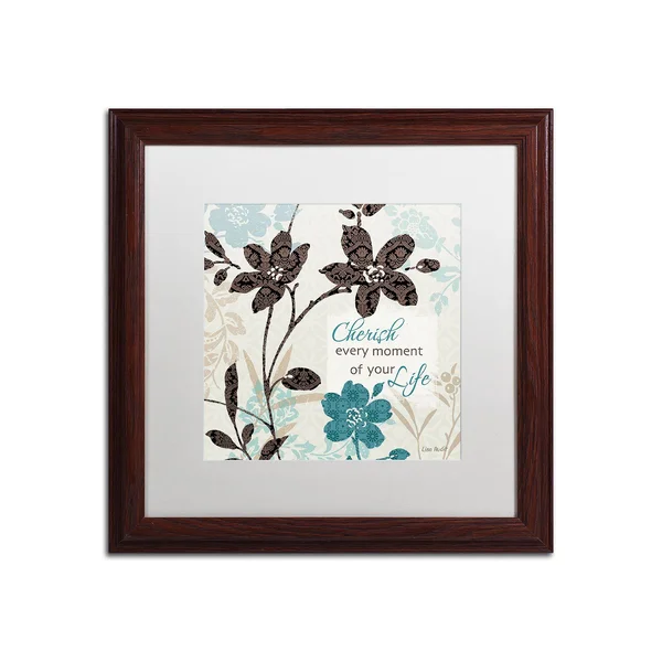 Lisa Audit 'Botanical Touch Quote II' White Matte, Wood Framed Wall Art