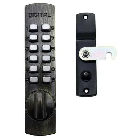 Lockey C-170-AB Mechanical Keyless Cabinet Surface Mount Cam Lock - Antique Brass