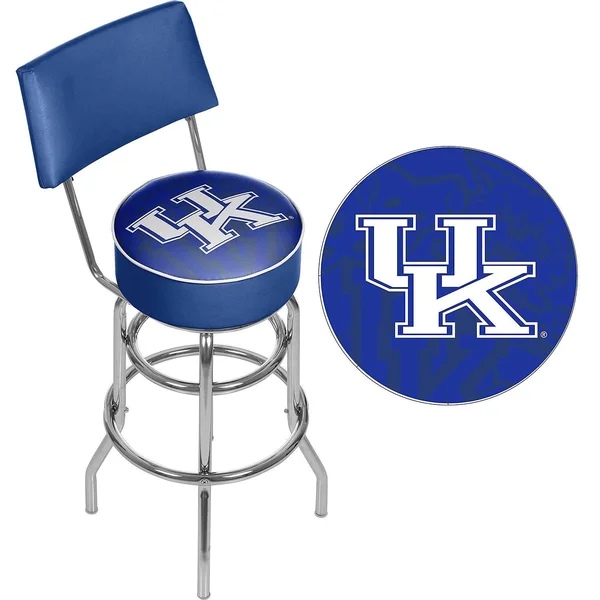 University of Kentucky Fade Swivel Bar Stool with Back