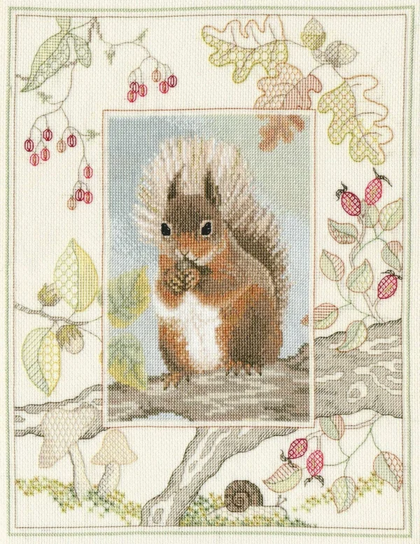 Wildlife -Red Squirrel - Derwentwater Designs Cross Stitch Kit DWWIL4