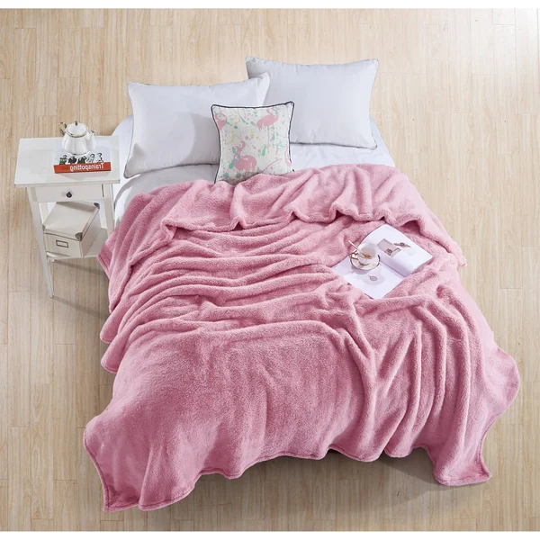 De Moocci Tipped Extra-Fluffy Blanket - Grey - Full/Queen