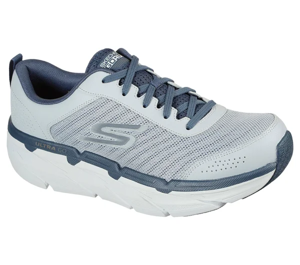 Skechers Men's Max Cushioning Premier Parag Running Sneaker, Grey/Navy