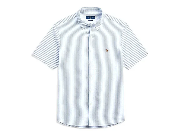 Polo Ralph Lauren Men's Big & Tall Oxford Shirt - Blue/White Stripe
