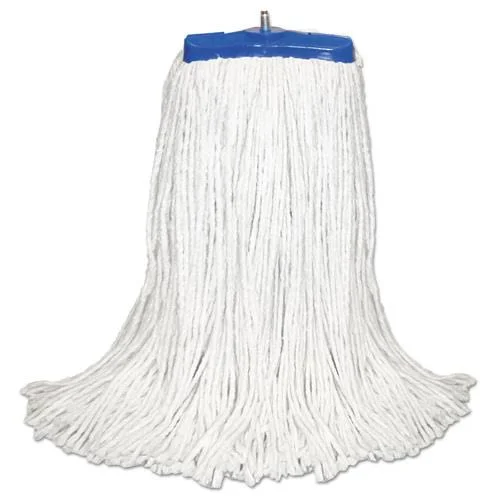 Boardwalk Cut-End Lie-Flat Mop Head, Rayon, 16oz, White, 12/Carton