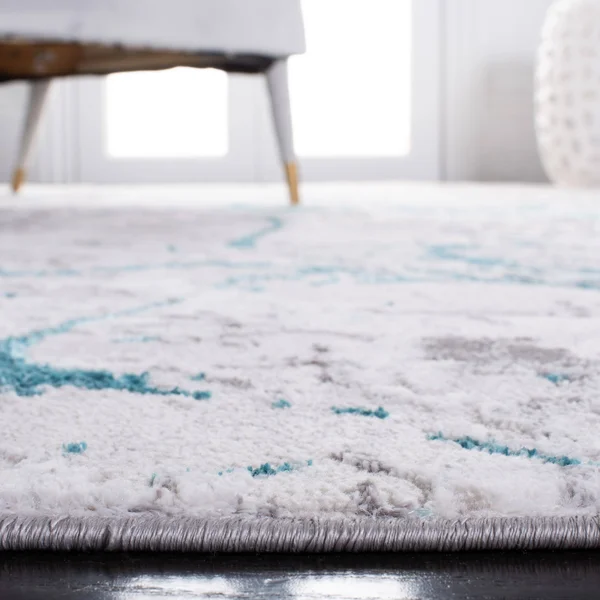 Safavieh Amelia Rug Collection ALA293G - Grey - Gold - 4&-5x22 x 6&-5x22