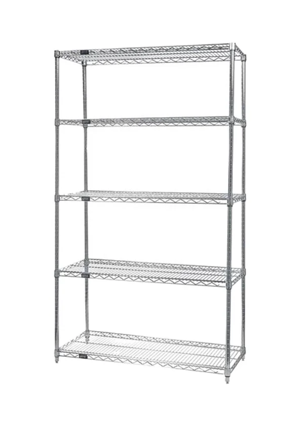 Quantum Wire 5-Shelf Starter Unit - 12x22 x 48x22 x 74x22 - Chrome