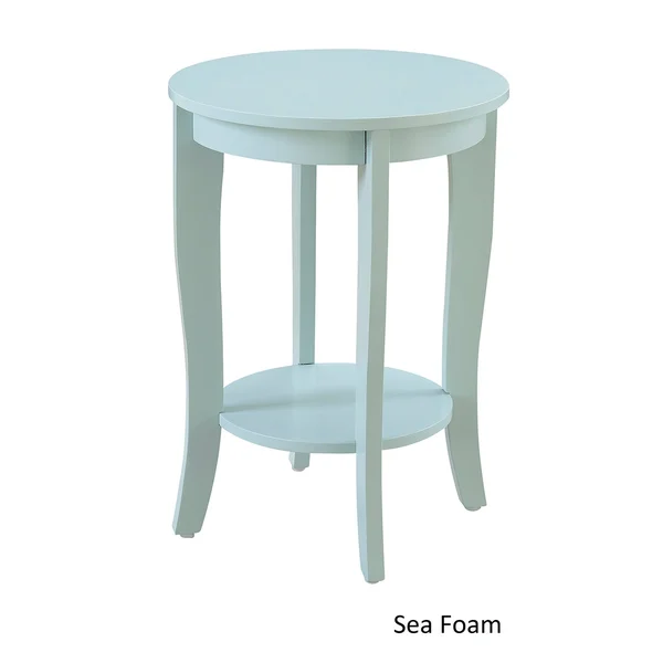 Copper Grove Aubrieta Round Side Table Driftwood/White