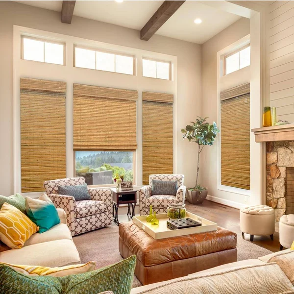 Home Decorators Collection Cut-to-Size Honey Cordless Light-filtering UV Protection Bamboo Shades 29 in. W x 48 in. L