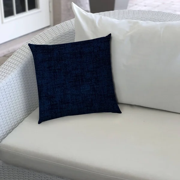 Joita Home Weave Navy Indoor/Outdoor Pillow - Sewn Closure