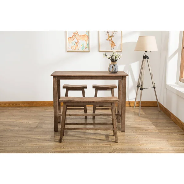 Boraam 4-Piece Sonoma Pub Set - Driftwood Gray
