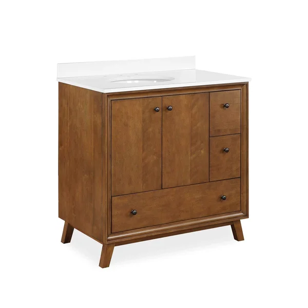 Dorel Living Bleeker 36 inch Bathroom Vanity, Chocolate Spice