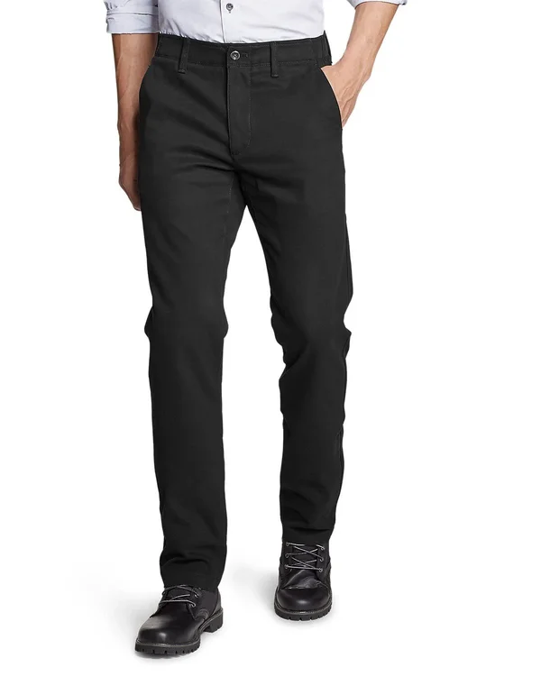 Eddie Bauer Men's Flex Wrinkle-Resistant Sport Chinos - Classic - Black - 38/36