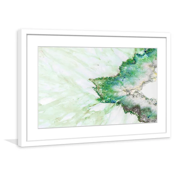 Marmont Hill - Green Outline Framed Painting Print - Green