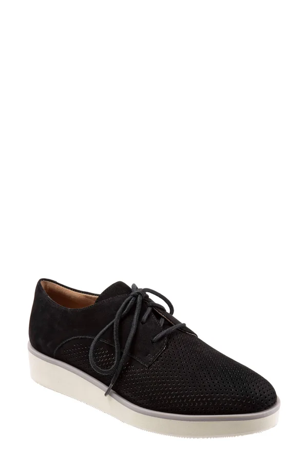 SoftWalk Women's Willis Oxford - Size: 10, Dark Grey Patent Leather