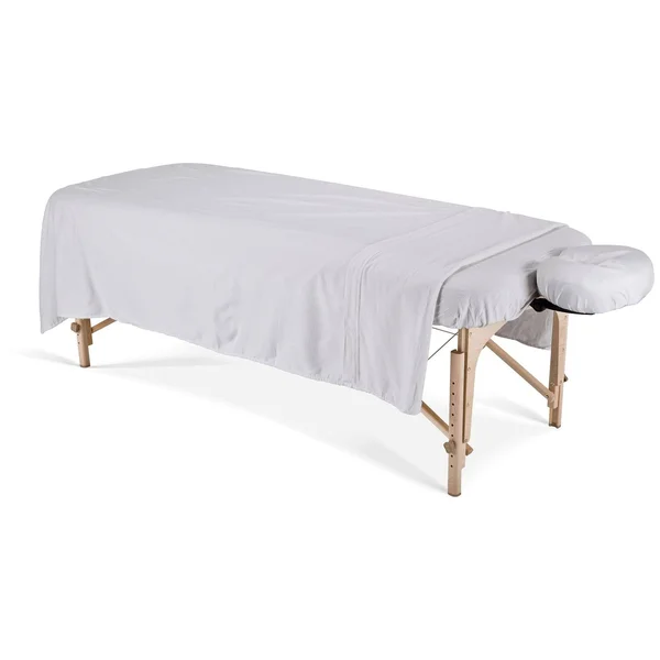 Earthlite Professional Flannel Massage Table Sheets Set - Durable - Soft, Luxurious Comfort, Double-Napped Top Sheet, Fitted Shee