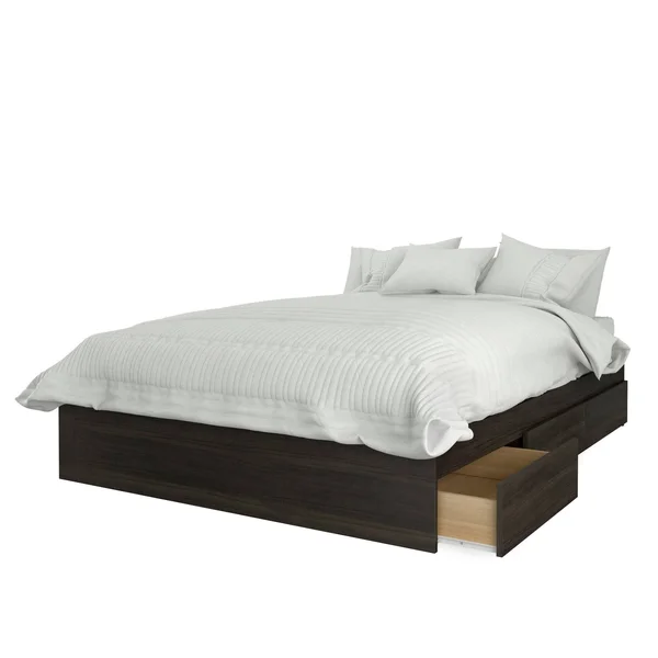 Nexera 3 Piece Full Bedroom Set Ebony and White