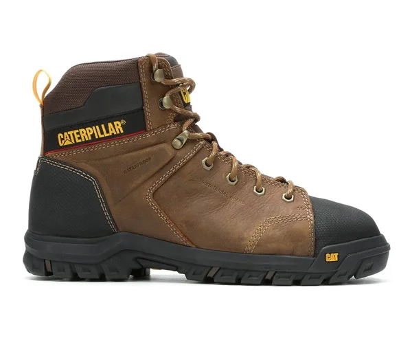 Caterpillar Boots: Men's P91115 Brown Wellspring Steel Toe Metatarsal Guard Waterproof Work Boot
