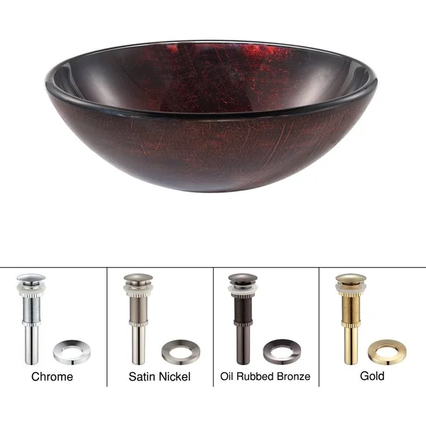 Kraus GV-682 Saturn Glass Vessel Sink - Brown