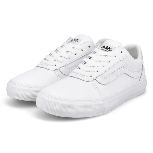 Vans Ward Deluxe Leather White Women's Shoes - Size: 6