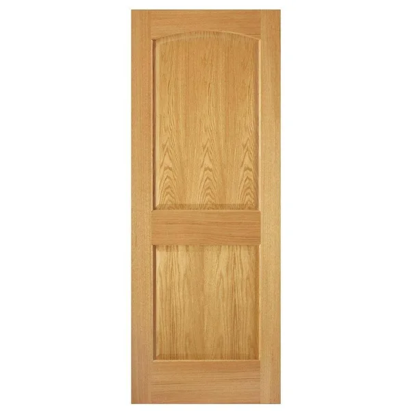Steves & Sons 32 in. x 80 in. 2-Panel Arch Solid Core Oak Interior Door Slab - Unfinished