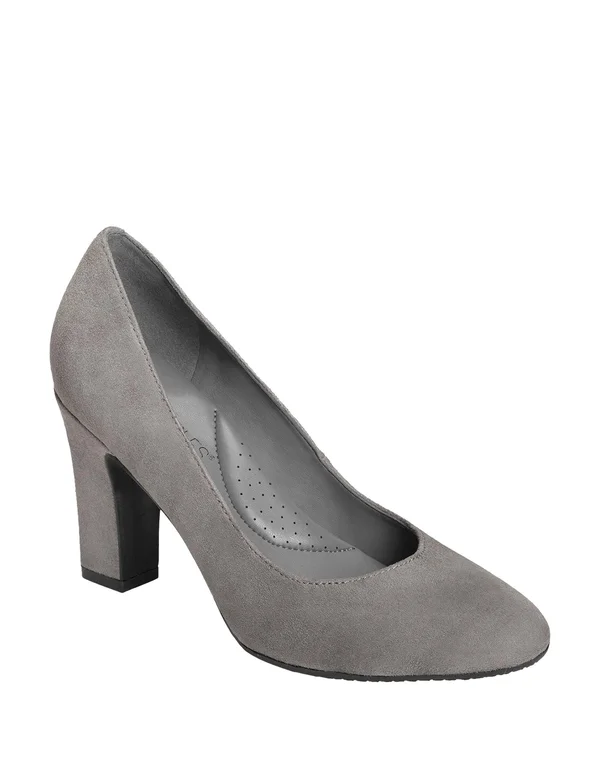 Aerosoles Women's Octagon Pump, Size: 12, Grey Microfiber