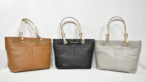 Michael Kors Bedford Pebble Leather Pocket Tote (olive)